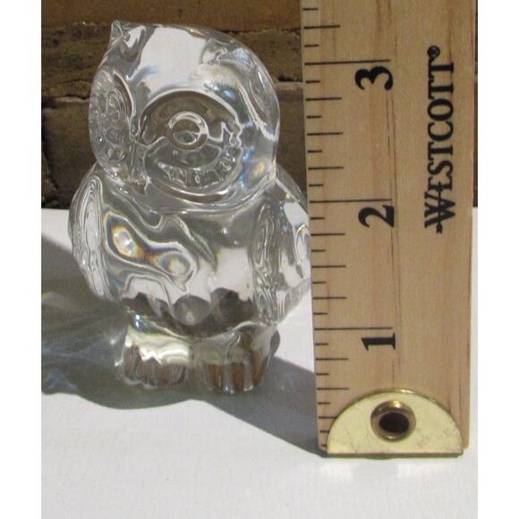 PRINCESS HOUSE 24% LEAD CRYSTAL OWL FIGURINE PAPER WEIGHT W GERMANY - Picture 6 of 6